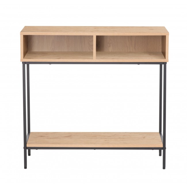 Κονσόλα "Iso" με 2 ράφια sonoma-μαυρο 80x28x76,5εκ