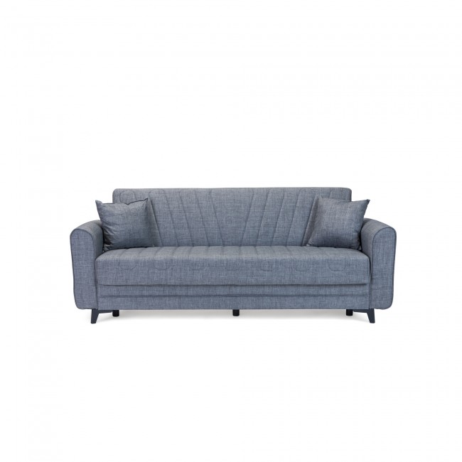 Kαναπές κρεβάτι LAW 3θέσιος ύφασμα γκρι 210x75x80