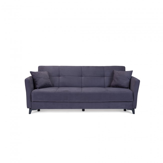 Kαναπές κρεβάτι LOR 3θέσιος ύφασμα γκρι 210x75x80