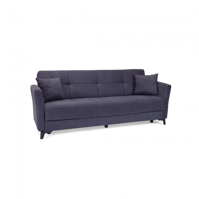 Kαναπές κρεβάτι LOR 3θέσιος ύφασμα γκρι 210x75x80