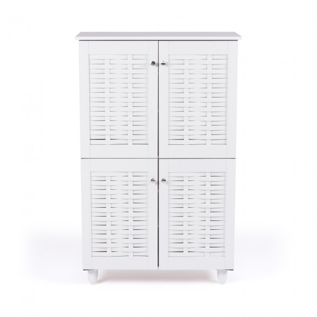 Παπουτσοθήκη-ντουλάπι REAL χρώμα λευκό 77x34x123