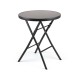 Πτυσσόμενο τραπέζι στρόγγυλο "Endo" απο μέταλλο σε γκρι-ανθρακί 60x70