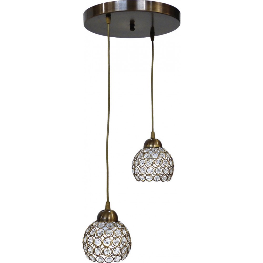 Φωτιστικό οροφής ''CAROLINA NEW'' bronze-οξυντέ 2φωτο Φ15 Ε27