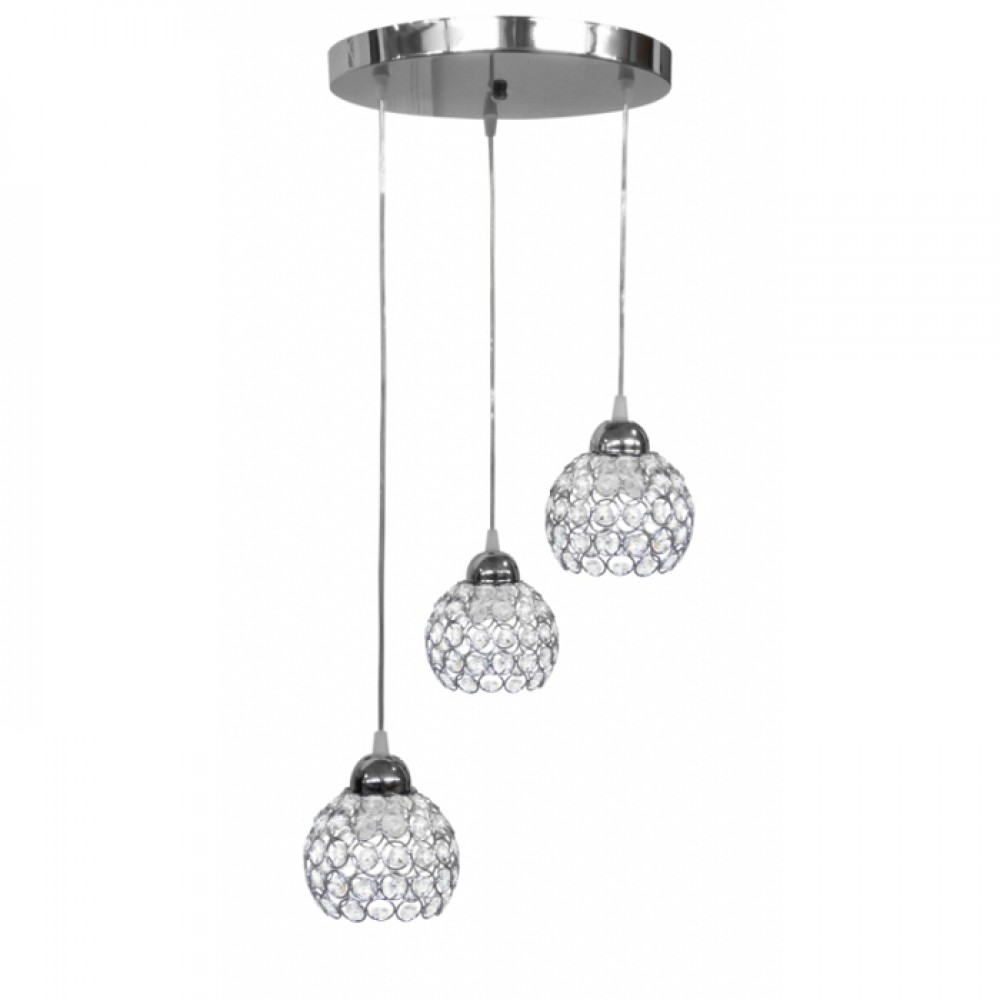 Φωτιστικό οροφής ''CAROLINA NEW'' chrome-νίκελ 3φωτο Φ15 Ε27