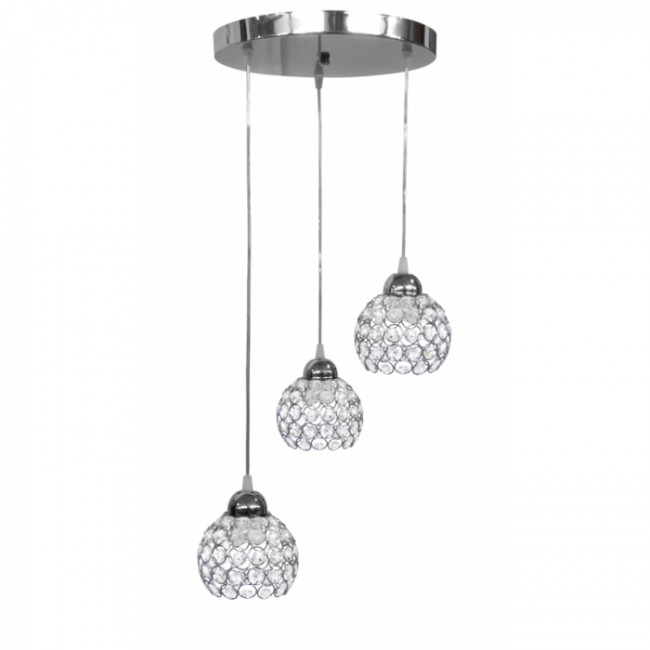 Φωτιστικό οροφής ''CAROLINA NEW'' chrome-νίκελ 3φωτο Φ15 Ε27