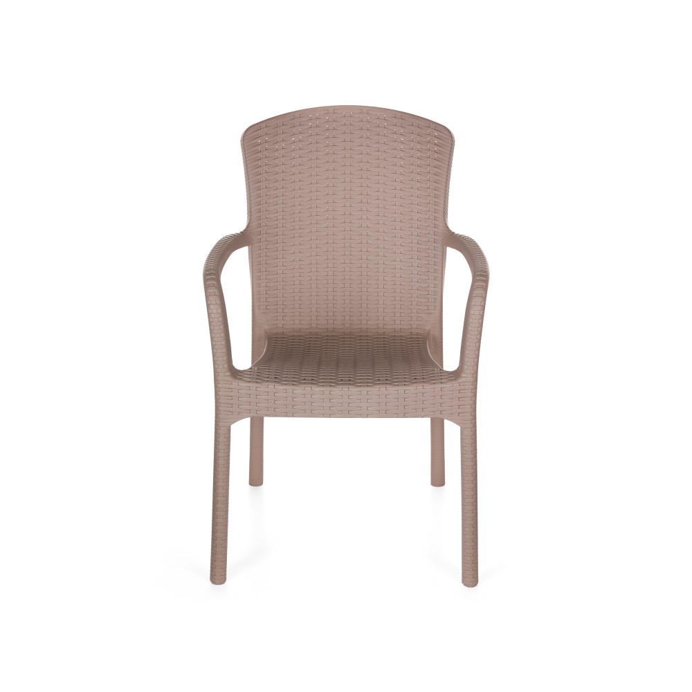 Πολυθρόνα βαρέους τύπου TURAN απο PP σε χρώμα cappuccino 43x40x86