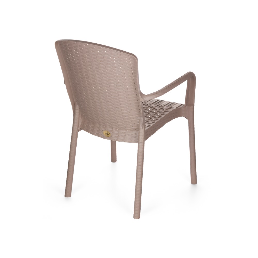 Πολυθρόνα βαρέους τύπου TURAN απο PP σε χρώμα cappuccino 43x40x86