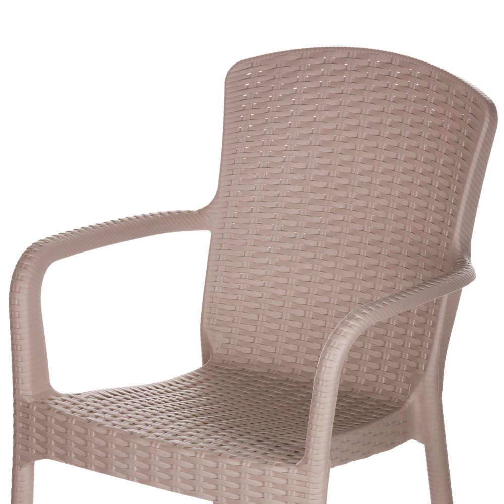 Πολυθρόνα βαρέους τύπου TURAN απο PP σε χρώμα cappuccino 43x40x86