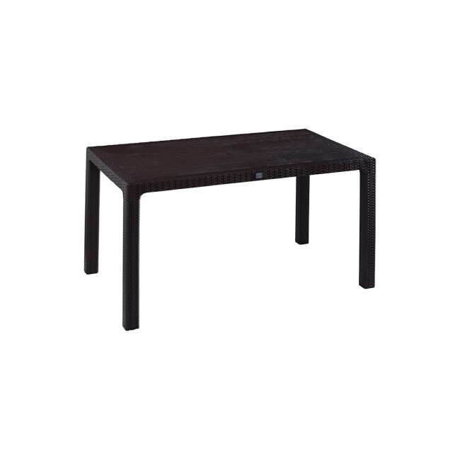Τραπέζι κήπου "Plore" με UV protection PP σε χρώμα καφέ 150x90x75