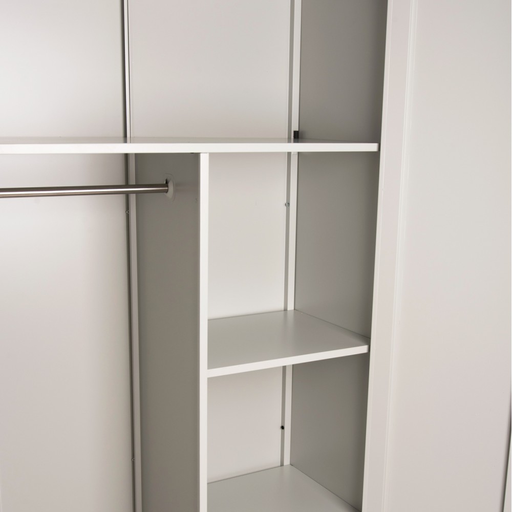 Μεταλλική ντουλάπα Steel με χώρισμα σε απόχρωση ανοιχτό γκρι 90x40x180