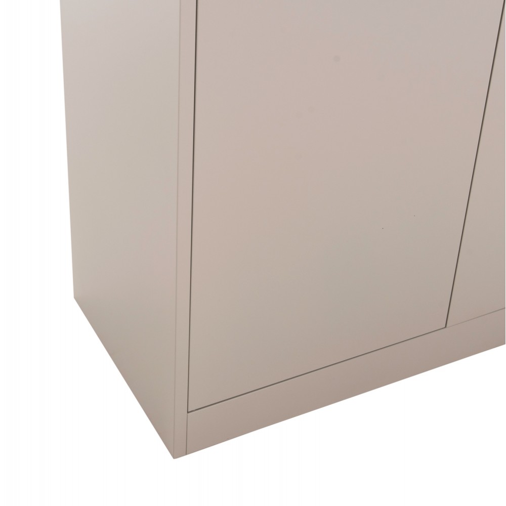 Μεταλλική ντουλάπα Steel με χώρισμα σε απόχρωση ανοιχτό γκρι 90x40x180