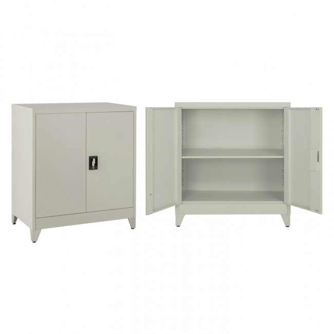 Μεταλλικό ντουλάπι Steel σε απόχρωση ανοιχτό γκρι 90x40x100