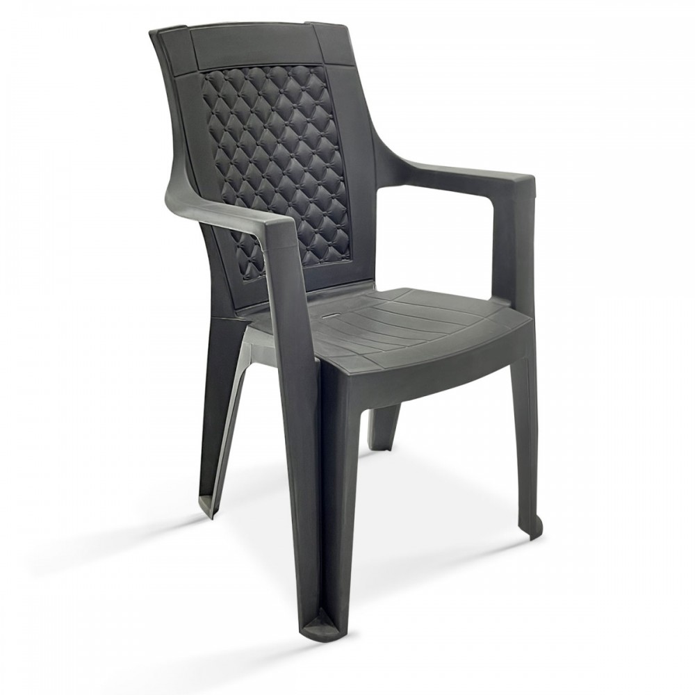 Πολυθρόνα βαρέους τύπου Fest από PP σε χρώμα ανθρακί 46x44x90