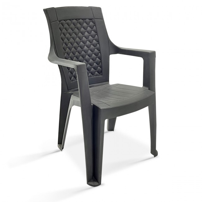 Πολυθρόνα βαρέους τύπου Fest από PP σε χρώμα ανθρακί 46x44x90