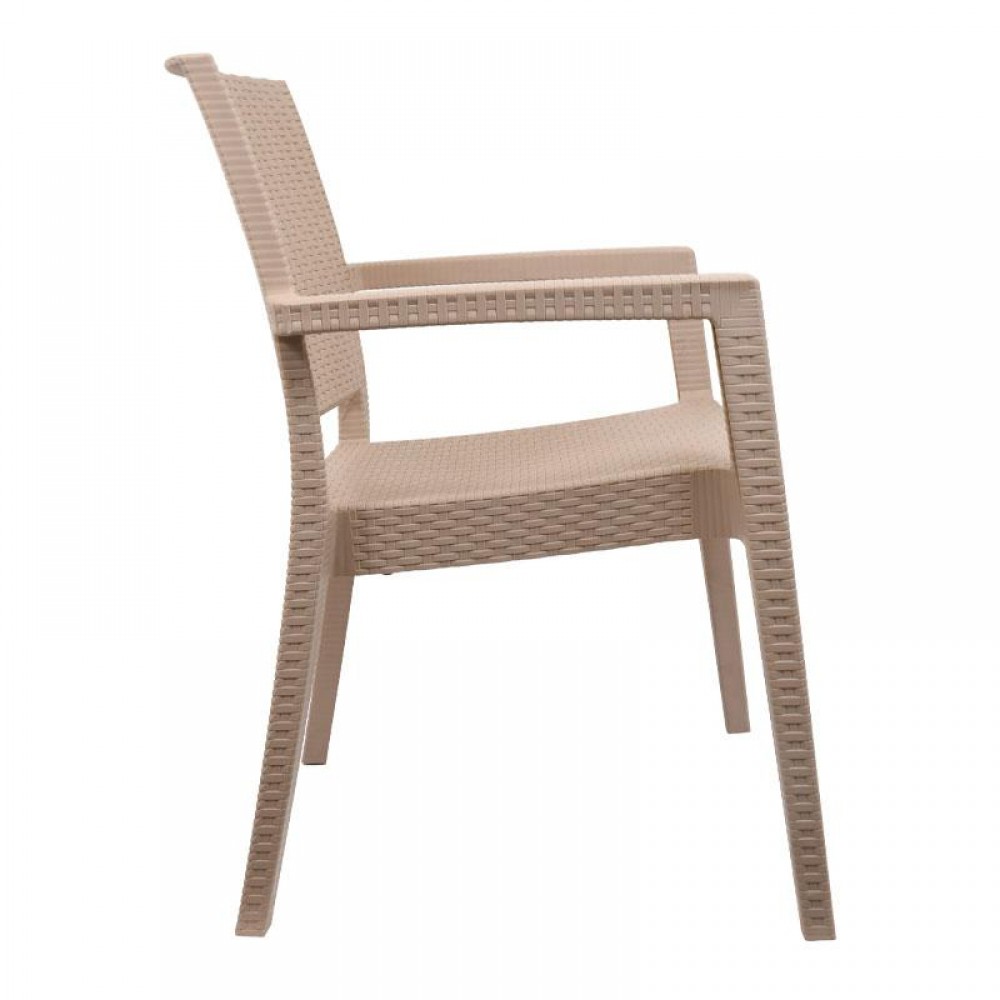 Πολυθρόνα βαρέους τύπου ZEUS απο PP σε χρώμα cappucino 58x57x89