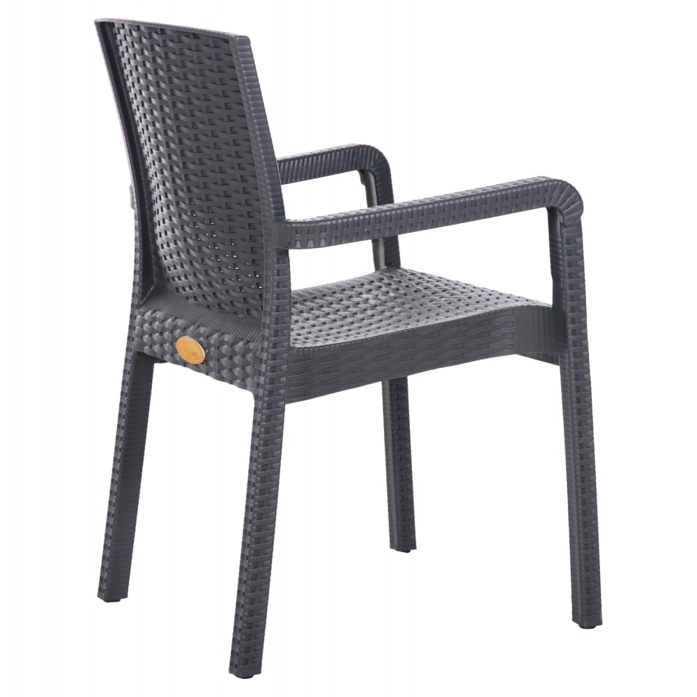 Πολυθρόνα βαρέους τύπου KING απο PP σε χρώμα μαύρο 57x55x87