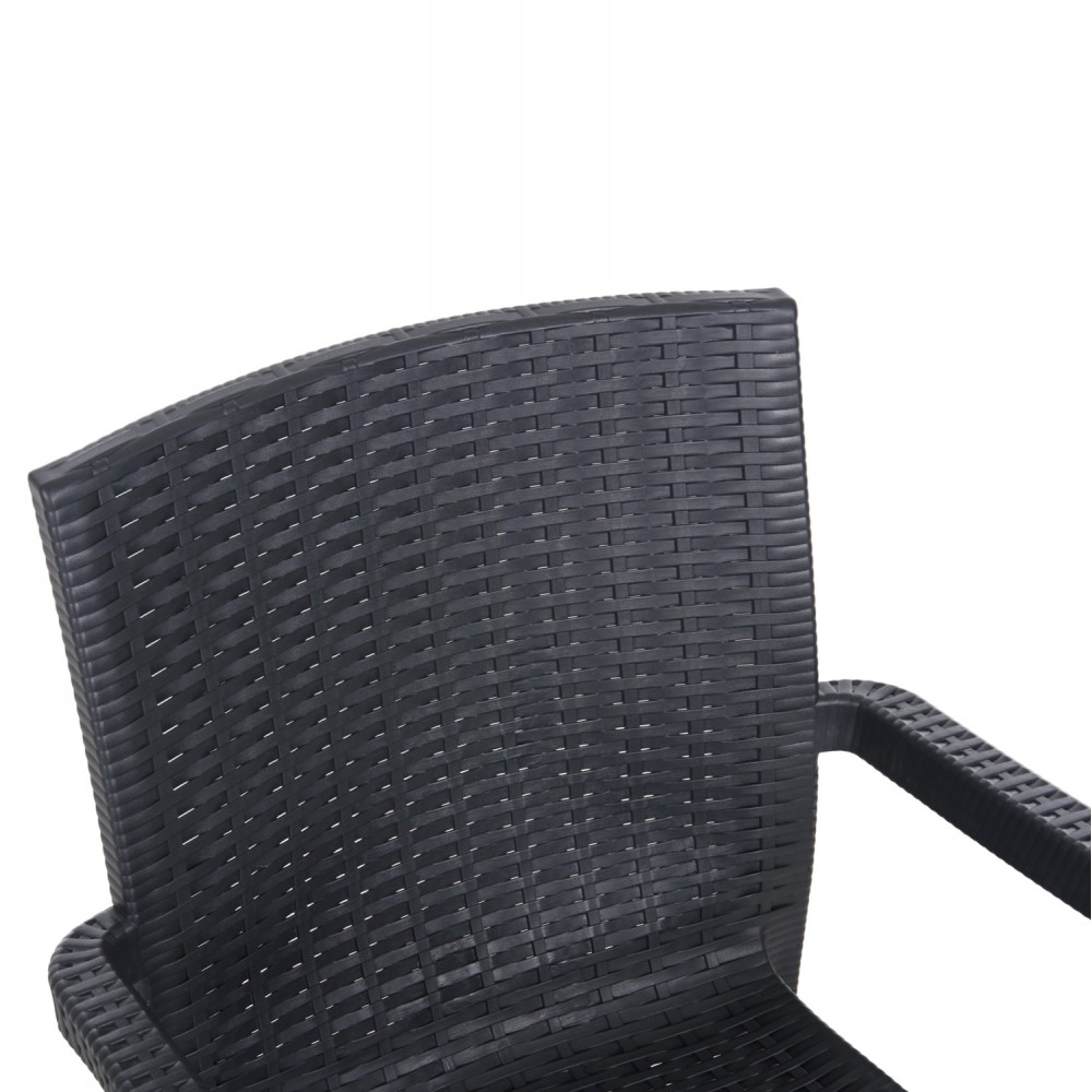 Πολυθρόνα βαρέους τύπου KING απο PP σε χρώμα μαύρο 57x55x87