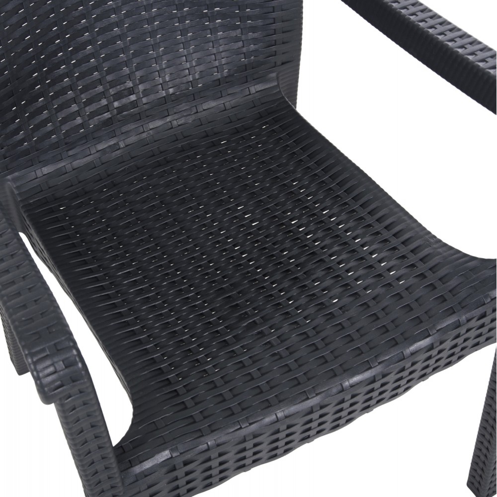 Πολυθρόνα βαρέους τύπου KING απο PP σε χρώμα μαύρο 57x55x87