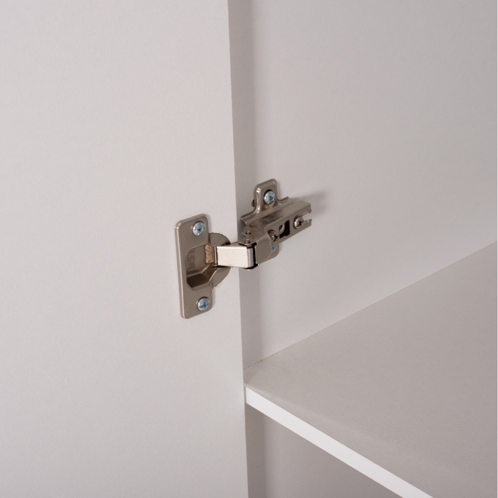 Ντουλάπα ρούχων δίφυλλη REAL χρώμα λευκό 60x42x180