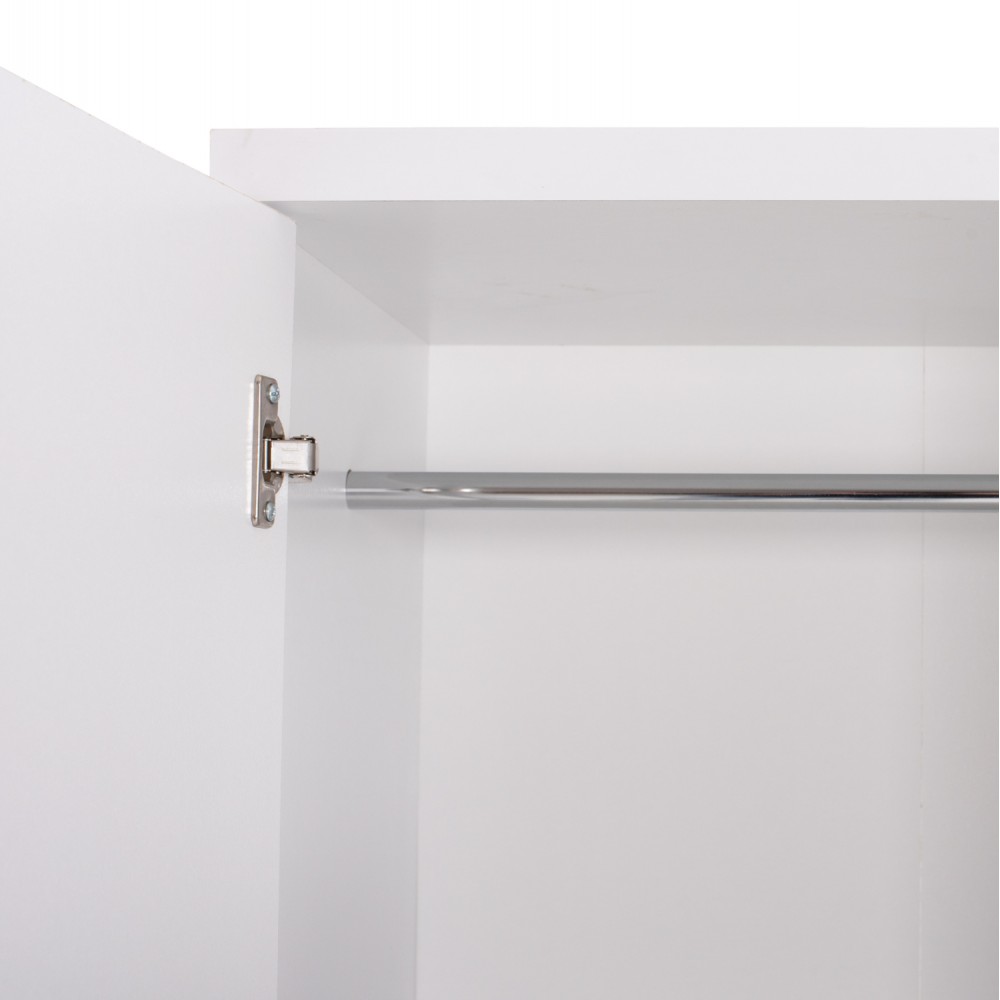 Ντουλάπα ρούχων δίφυλλη REAL χρώμα λευκό 60x42x180