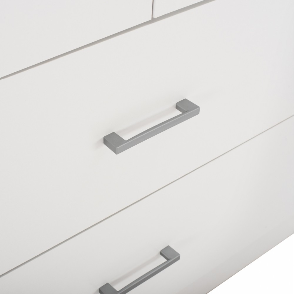 Ντουλάπα ρούχων δίφυλλη REAL με 2 συρτάρια χρώμα λευκό 80x42.5x180.5