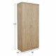 Ντουλάπα ρούχων δίφυλλη REAL χρώμα sonoma 80x42.5x180.5
