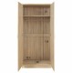 Ντουλάπα ρούχων δίφυλλη REAL χρώμα sonoma 80x42.5x180.5