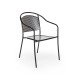 Πολυθρόνα μεταλλική ANIA στοιβαζόμενη μαύρο μέταλλο 55x58x81
