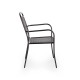 Πολυθρόνα μεταλλική RENA στοιβαζόμενη μαύρο μέταλλο 56,5x60x92