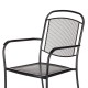 Πολυθρόνα μεταλλική RENA στοιβαζόμενη μαύρο μέταλλο 56,5x60x92