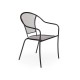 Πολυθρόνα μεταλλική LIV στοιβαζόμενη μαύρο μέταλλο 53x61x82