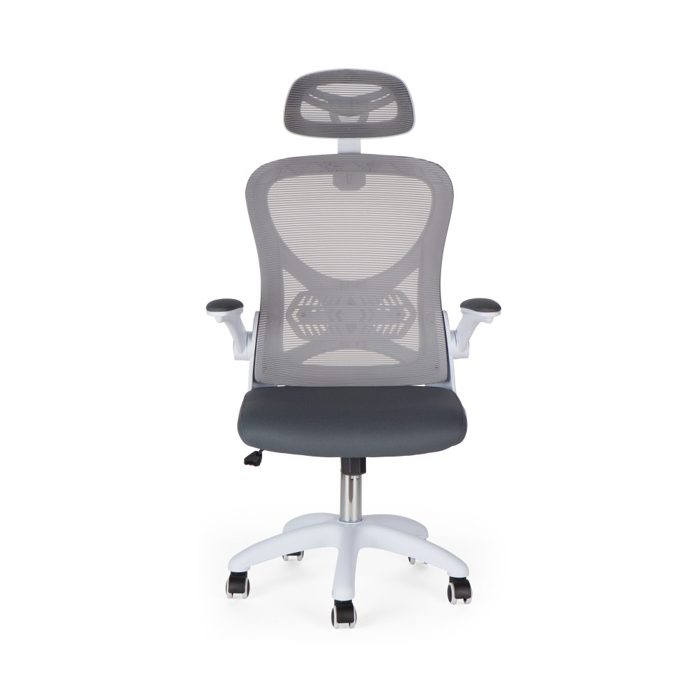 Καρέκλα γραφείου εργασίας Anna mesh γκρι 62x61x110/120
