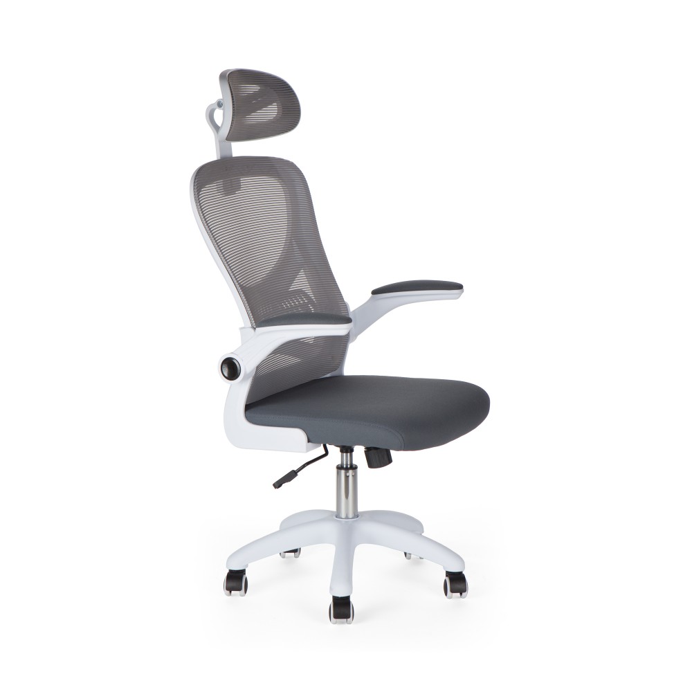 Καρέκλα γραφείου εργασίας Anna mesh γκρι 62x61x110/120