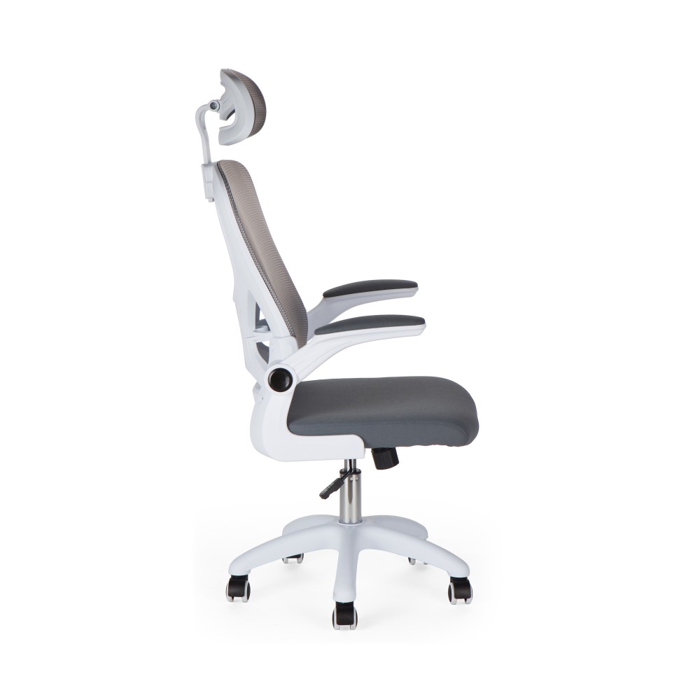 Καρέκλα γραφείου εργασίας Anna mesh γκρι 62x61x110/120