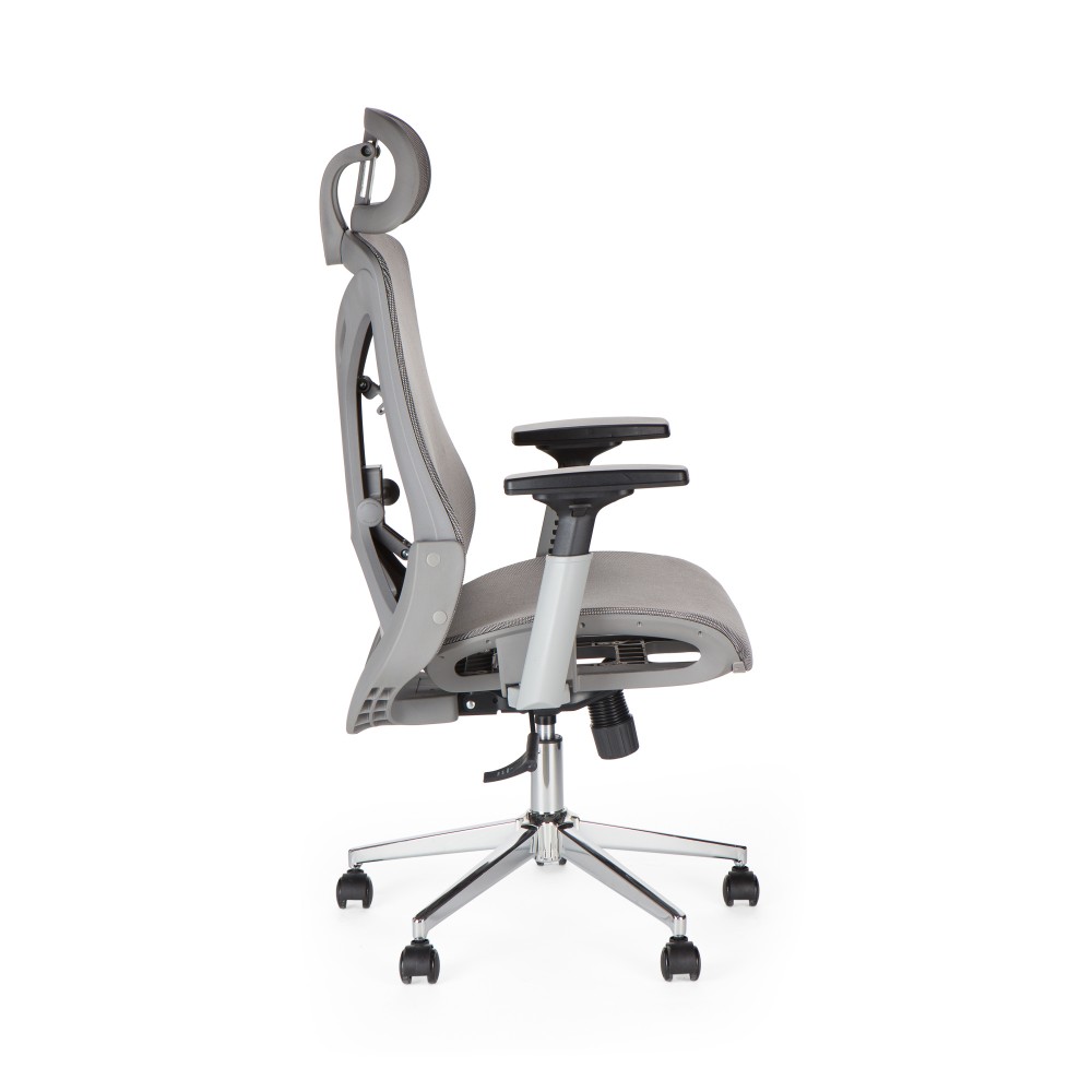Καρέκλα γραφείου διευθυντή WING mesh ανοιχτό γκρι 65x61x117/125