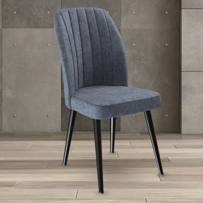 Καρέκλα Anca ύφασμα γκρι antique-μεταλλικό μαύρο πόδι 46x48x93