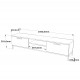 Έπιπλο τηλεόρασης "VIANA" σε χρώμα atlantic pine/ανθρακί 160x35x39