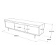 Έπιπλο τηλεόρασης "VIANA" σε χρώμα felt 160x35.5x45.1