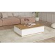 Τραπέζι σαλονιού "VIANA" σε χρώμα atlantic pine/λευκό 90x60x29