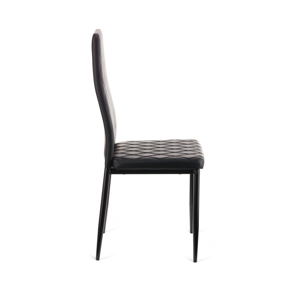 Καρέκλα Viva μέταλλο-PU μαύρο-γκρι πόδι 42x48x98