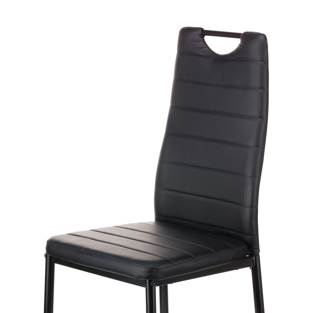 Καρέκλα Tonia PU μαύρο-πόδι μαύρο 52x43x96