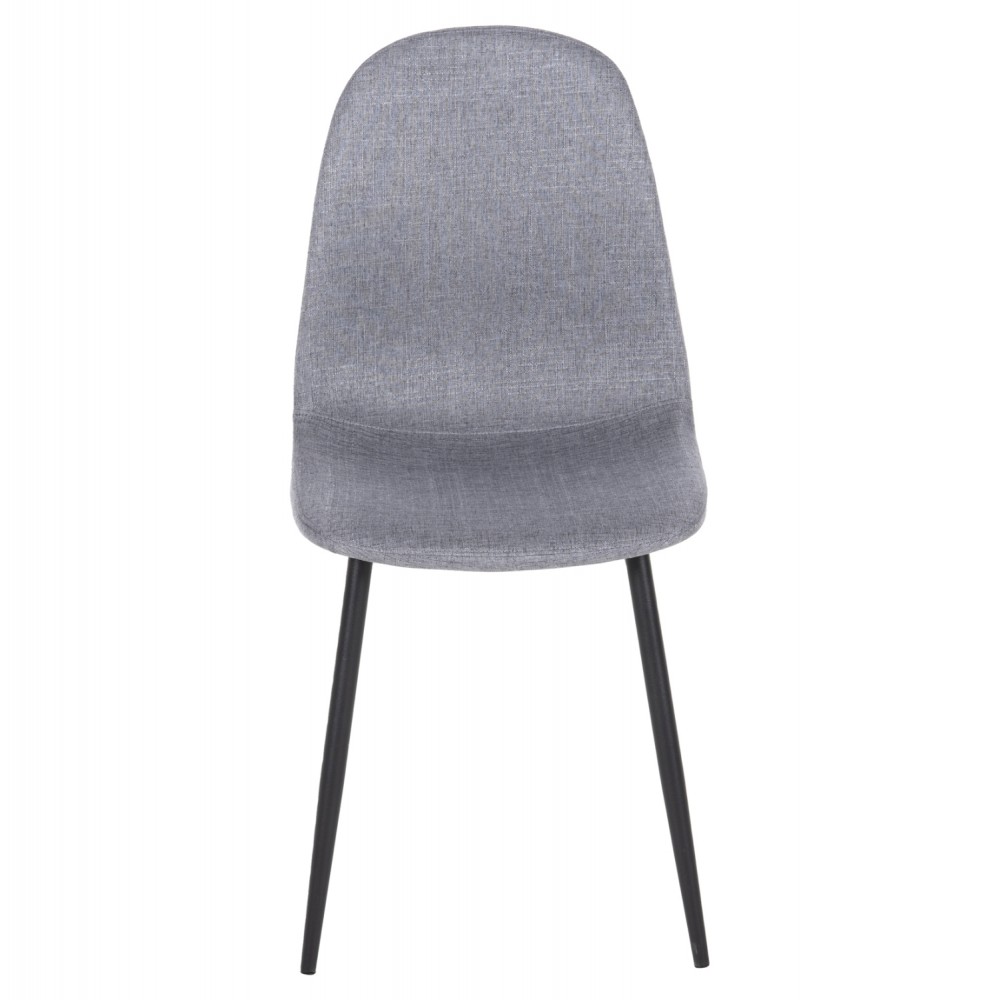 Καρέκλα Gab γκρι ύφασμα με πόδι μαύρο μέταλλο 42x41x93