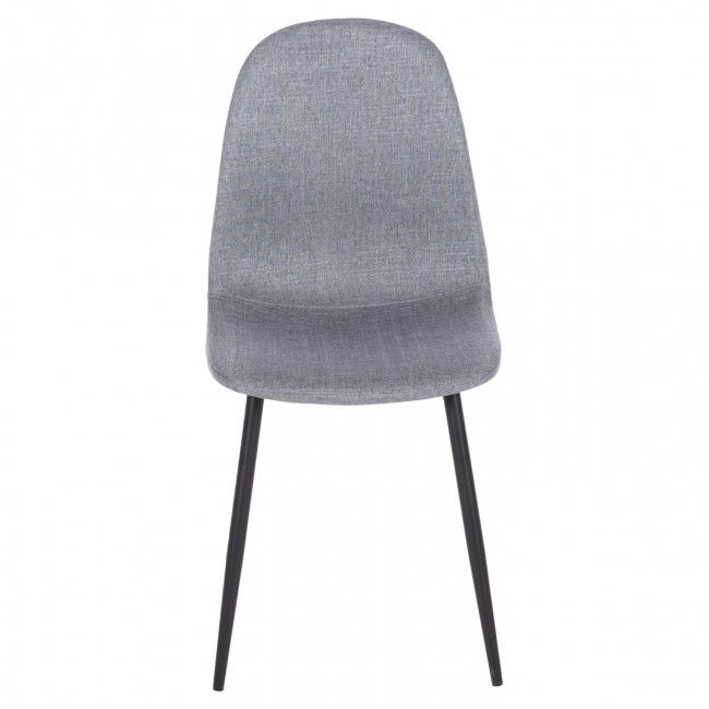 Καρέκλα Gab γκρι ύφασμα με πόδι μαύρο μέταλλο 42x41x93
