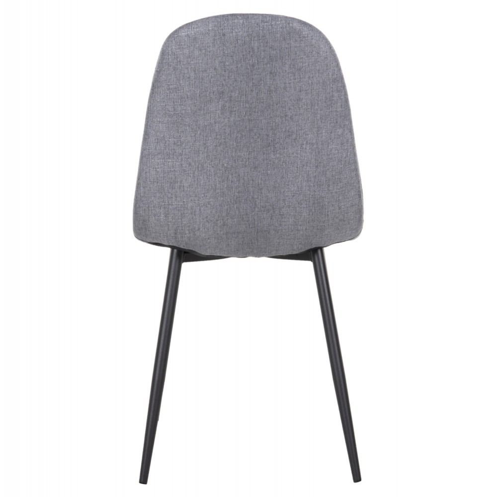 Καρέκλα Gab γκρι ύφασμα με πόδι μαύρο μέταλλο 42x41x93