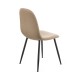 Καρέκλα Gab μπεζ ύφασμα με πόδι μαύρο μέταλλο 42x41x93