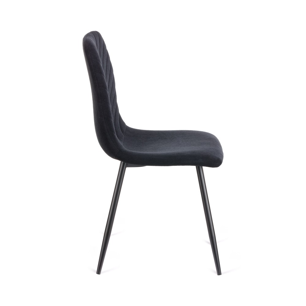 Καρέκλα Rena ύφασμα μαύρο-πόδι μαύρο μεταλλικό 48x55x90