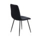 Καρέκλα Rena ύφασμα μαύρο-πόδι μαύρο μεταλλικό 48x55x90