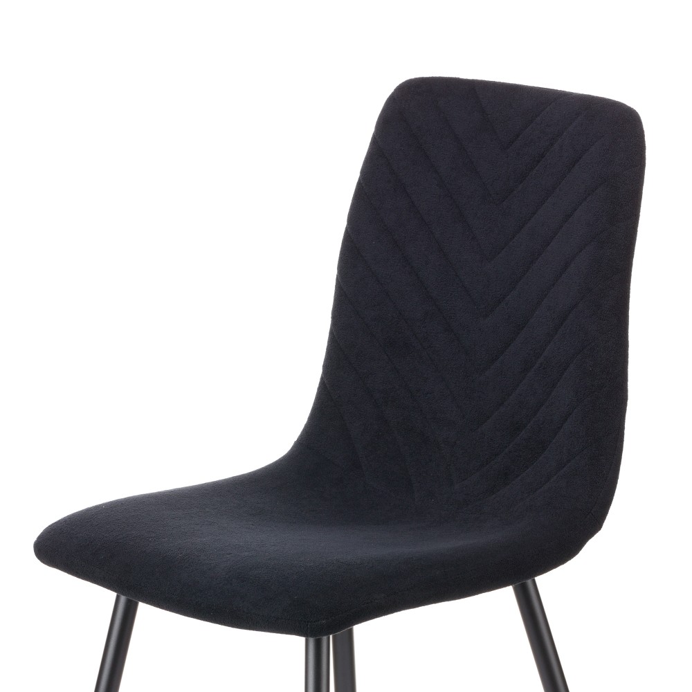 Καρέκλα Rena ύφασμα μαύρο-πόδι μαύρο μεταλλικό 48x55x90