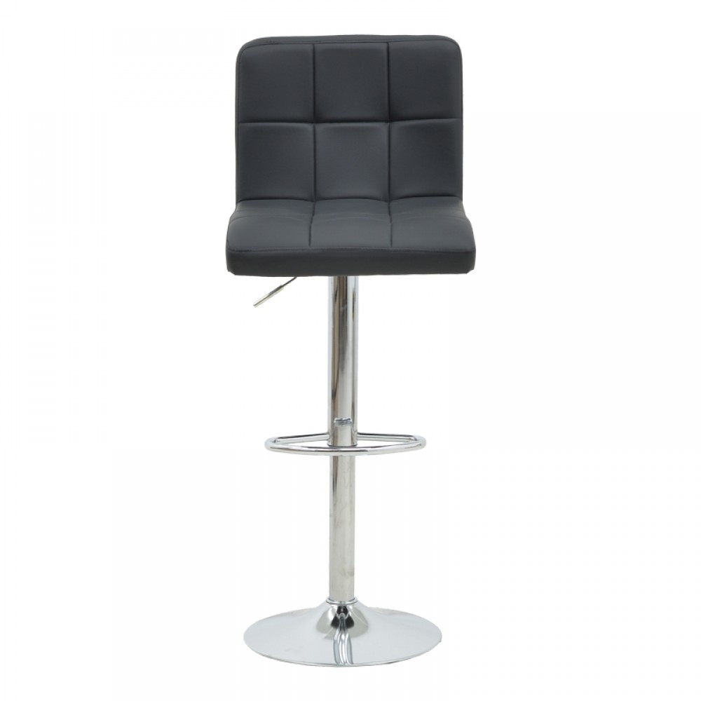 Σκαμπό μπαρ Rem πτυσσόμενο μαύρο pu-βάση χρωμίου 44x44x112