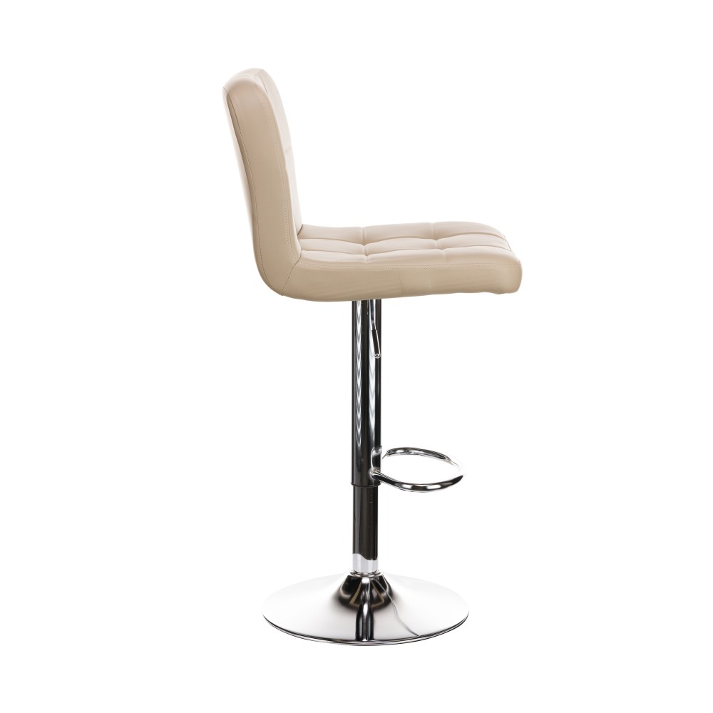 Σκαμπό μπαρ Rem πτυσσόμενο cappucino pu-βάση χρωμίου 44x44x112